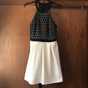 Halter-neck formal mini dress